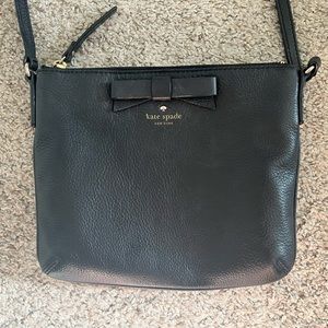 COPY - Kate Spade simple black leather cross body purse